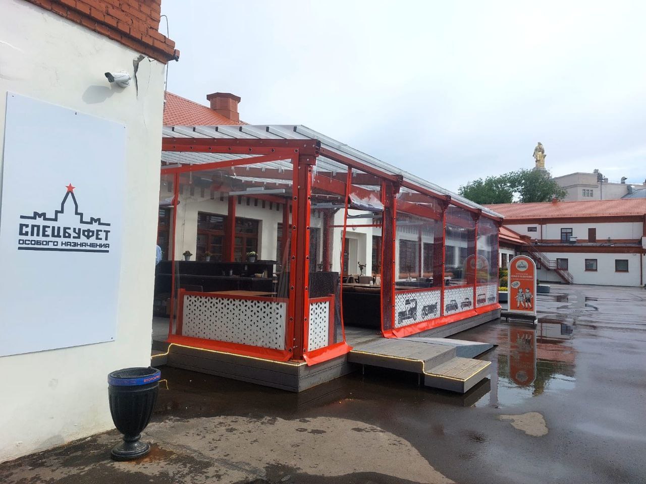 ПВХ шторы для летней террасы кафе в Верхнем Ландехе